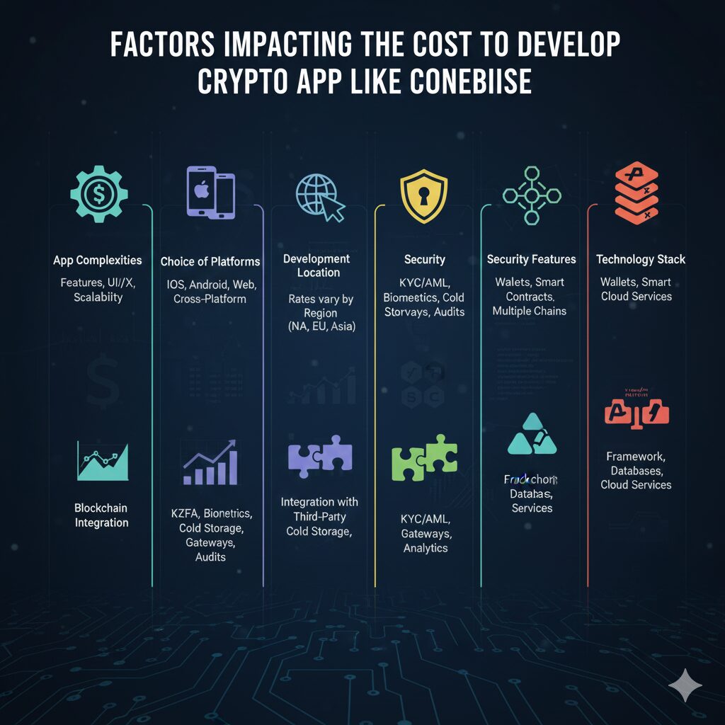 Factors Impacting The Cost To Develop Crypto App Like Coinbase