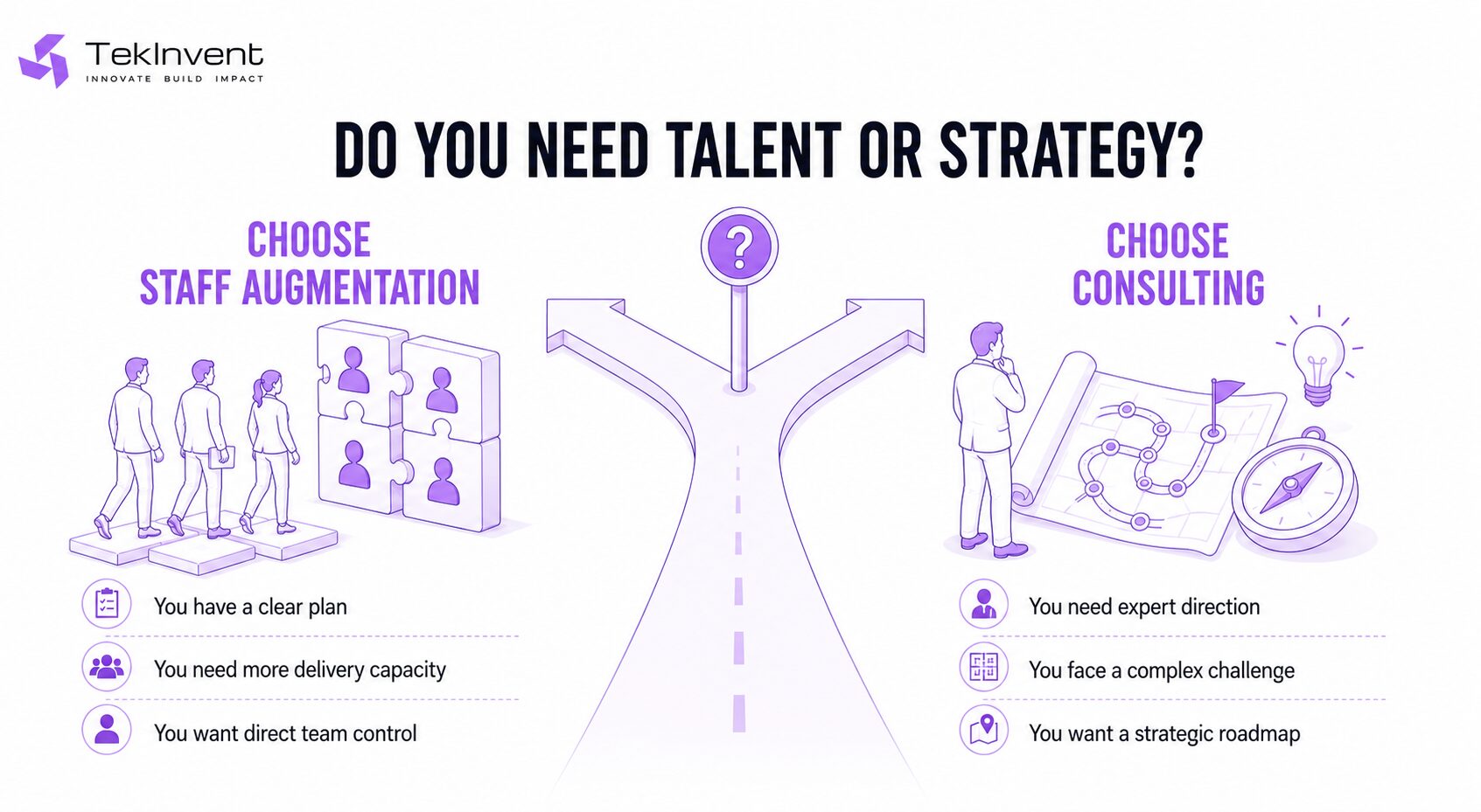 How to choose between staff augmentation and consulting