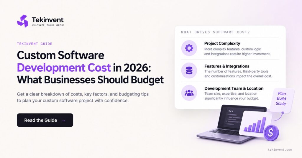 Custom Software Development Cost in 2026: What Businesses Should Budget
