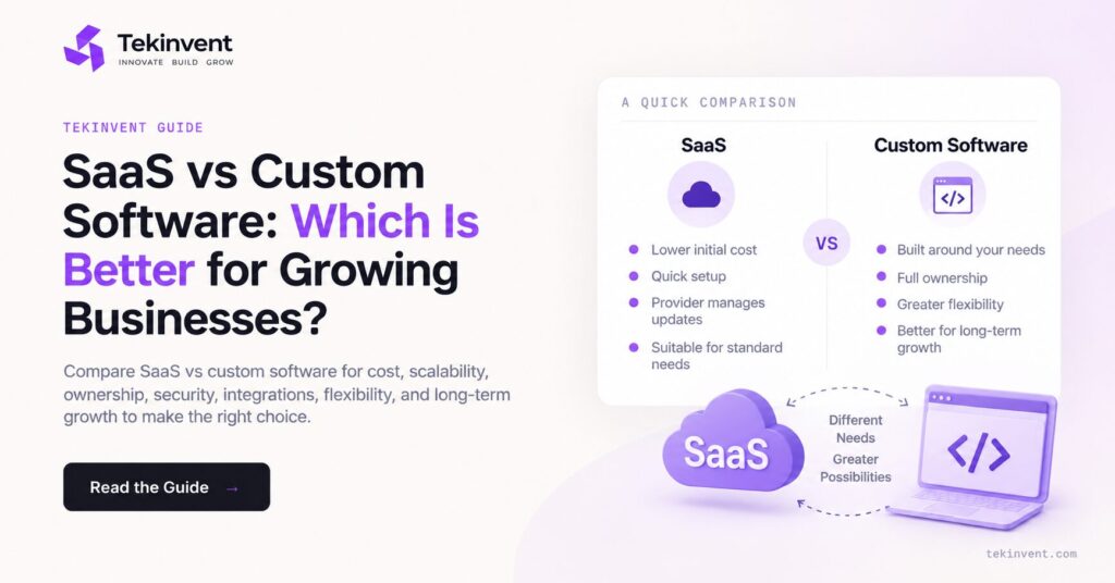 SaaS vs Custom Software: Which Is Better for Growing Businesses?